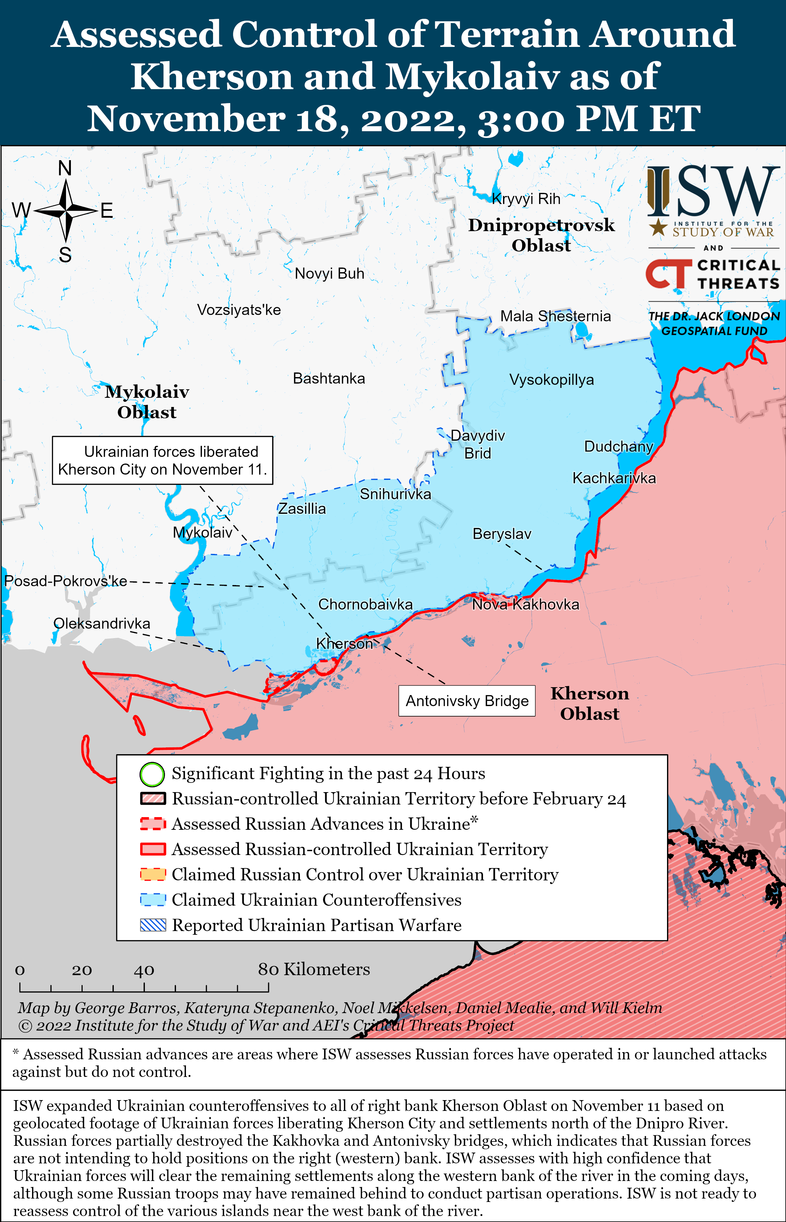 Russian Offensive Campaign Assessment, November 18 | Institute for